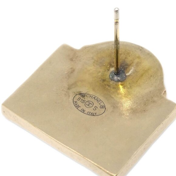 Chanel Piercing Earrings Black Gold B15S 195605 - Picture 4 of 4